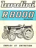 notice d'emploi et d'entretien tracteur Landini R 8000
