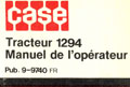 Manuel d'entretien tracteur CASE 1294