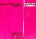 Manuel instruction Deutz 6807c 7207c 7807c