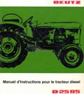 Manuel d'instructions tracteur Deutz D 2505