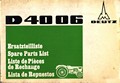 Catalogue de pièces détachées tracteur DEUTZ 4006