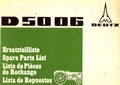 catalogue de pièces de rechange tracteur deutz 5006