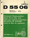 Catalogue de pièces de rechange tracteur deutz 5506