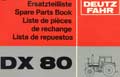 catalogue pieces de rechange tracteur Deutz DX 80