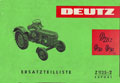 Catalogue de pièces de rechange tracteur DEUTZ D25 d30