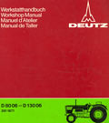 Manuel atelier tracteur DEUTZ 8006 13006