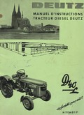 manuel d'instructions tratceur deutz D40