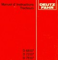 manuel instruction tracteur deutz 6807, 7207 et 7807 