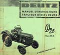 Manuel instruction tracteur DEUTZ 25