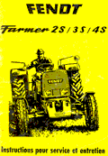 Manuel d'instructions tracteur Fendt Farmer 2S 3S 4S