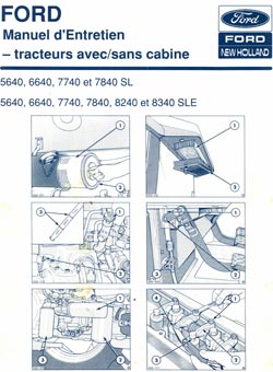 manuel entretien tracteur Ford 5640 6640 7740 7840 8240 8340 SL SLE