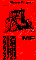 Livret utilisation tracteur massey ferguson MF 2625 2645 2685 2725