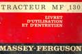 Manuel d'atelier tracteur Massey Ferguson 122 et 130