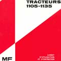 Livret entretien et utilisation tracteur Massey Ferguson MF 1105 1135