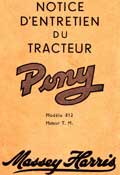 Première page du Notice Entretien Pony 812