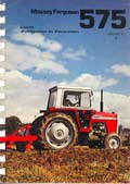 massey ferguson 575  livret d'entretien