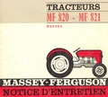 Manuel entretien tracteur Massey Ferguson 820 821