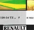 Livret d'entretien et d'utilisation pour les tracteur Renault 120-54 TZ16