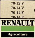 Guide entretien utilisation pour tracteur Renault 70-12 70-14 VF