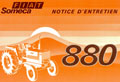 Notice d'entretien et d'usage tracteur Someca 880 DT