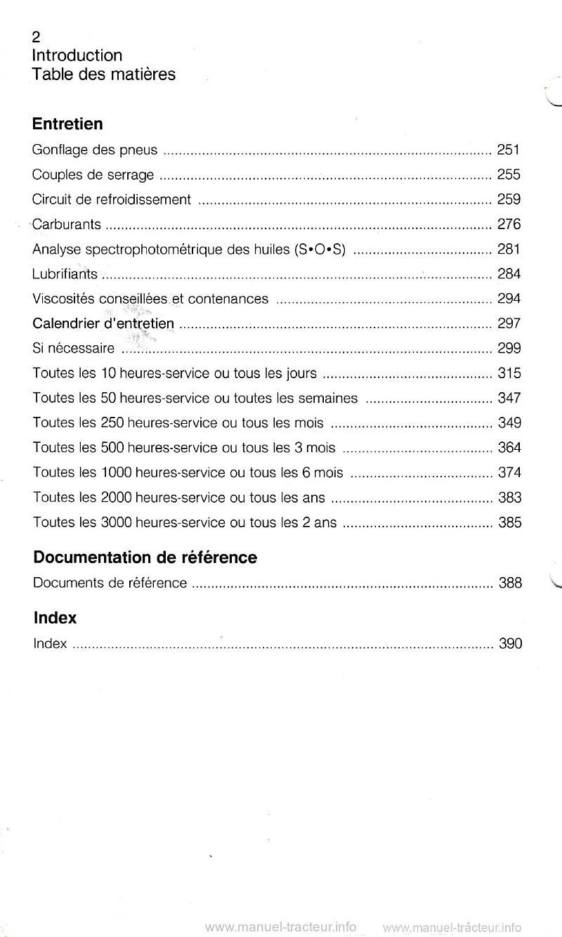 Troisième page du Livret entretien chargeuses pelleteuses Caterpillar 416C 426C 428C 436C 438C