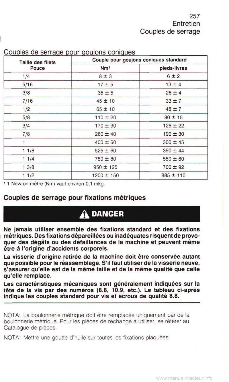 Quatrième page du Livret entretien chargeuses pelleteuses Caterpillar 416C 426C 428C 436C 438C