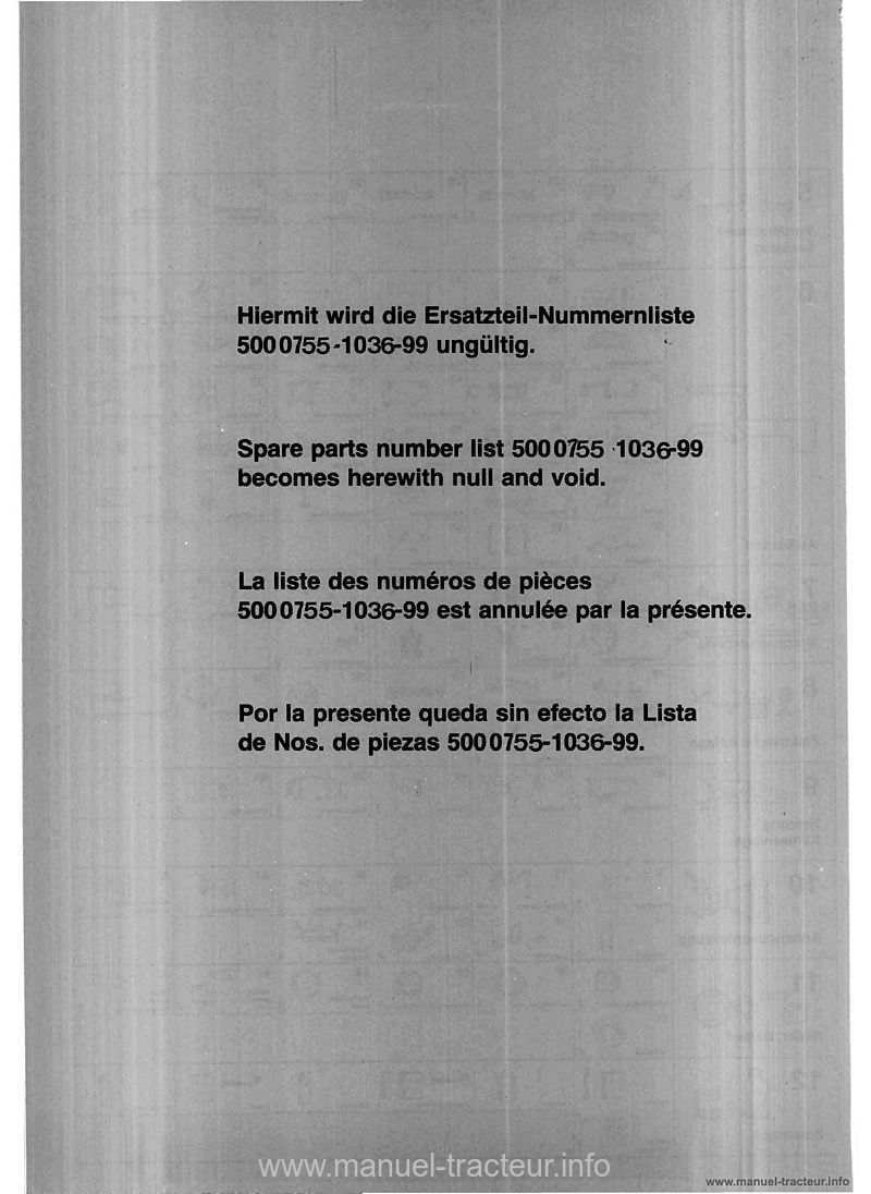 Quatrième page du Catalogue pièces rechange DEUTZ DX 80