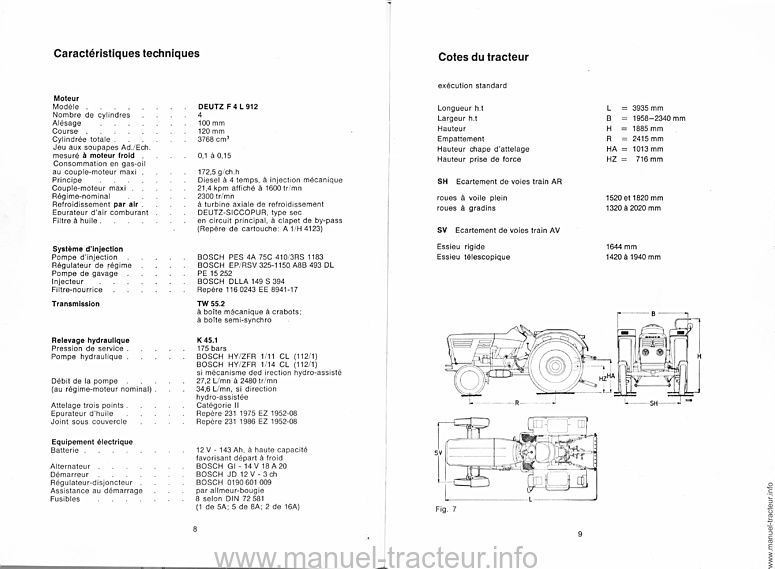 Sixième page du Manuel Instruction DEUTZ D 7006