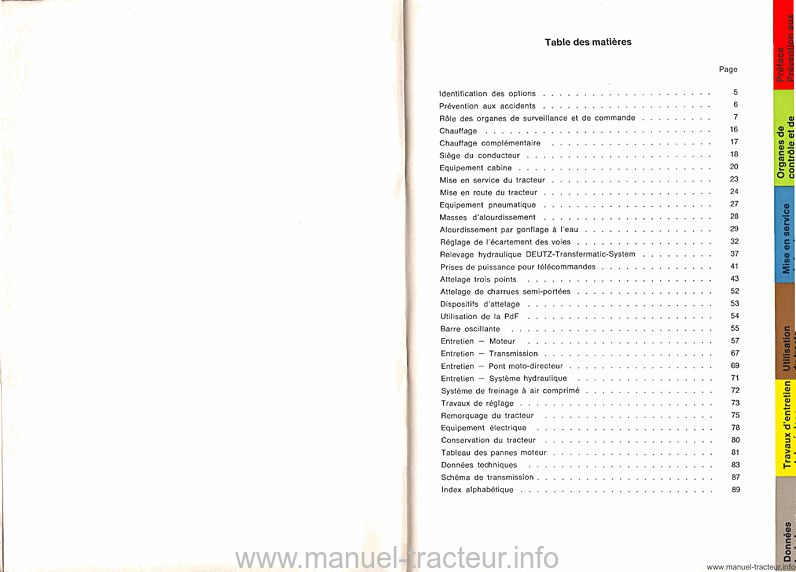 Troisième page du Manuel Instruction DEUTZ DX 140 160