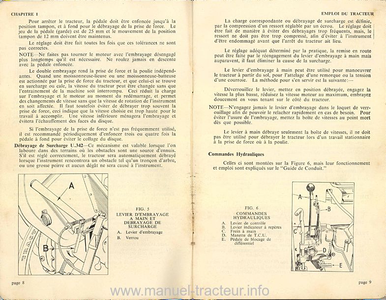 Dernière page de l'aperçu du Livret d'instructions tracteurs David Brown 950 Implematic / LiveDrive