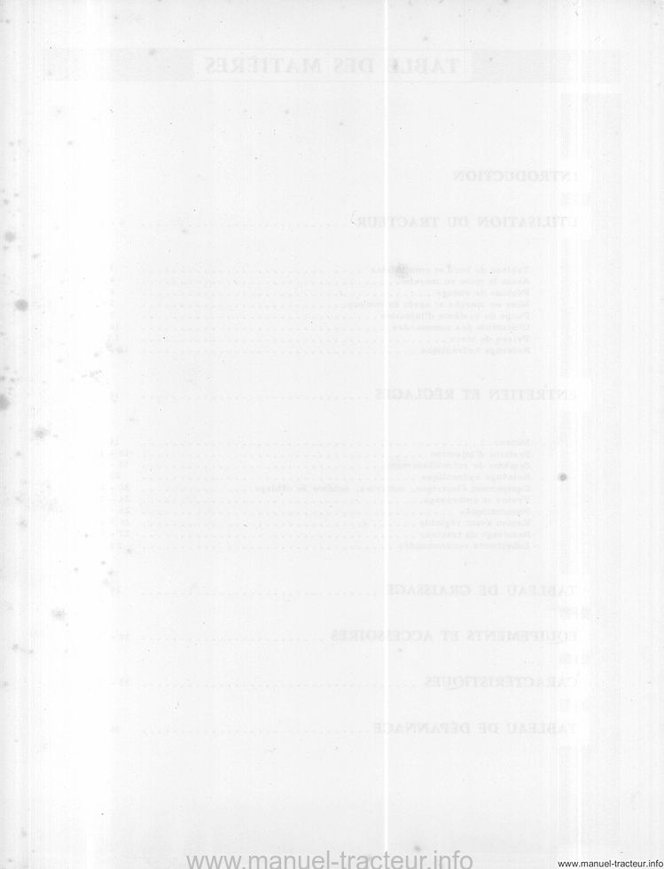 Page 2 du manuel d'atelier - Livret entretien Farmall F-240
