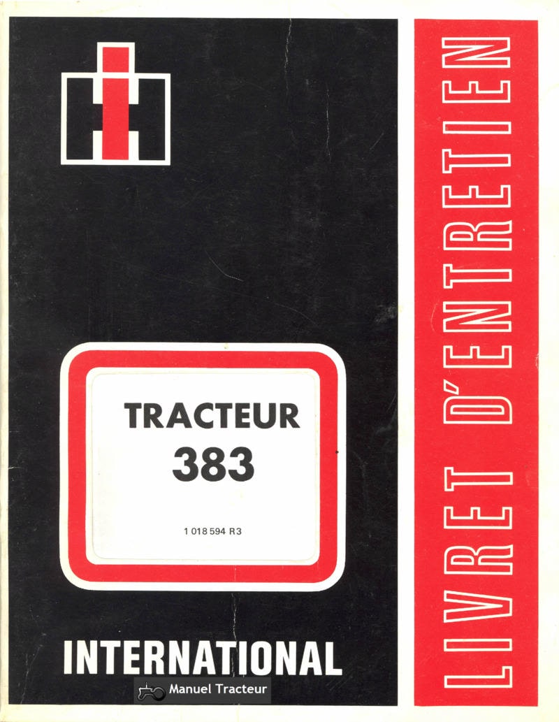Première page de la revue technique - Livret d'entretien International 383