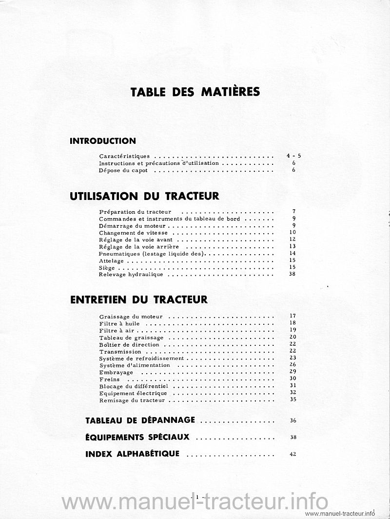 Première page de la revue technique - Livret d'entretien tracteur Mc Cormick International D-436