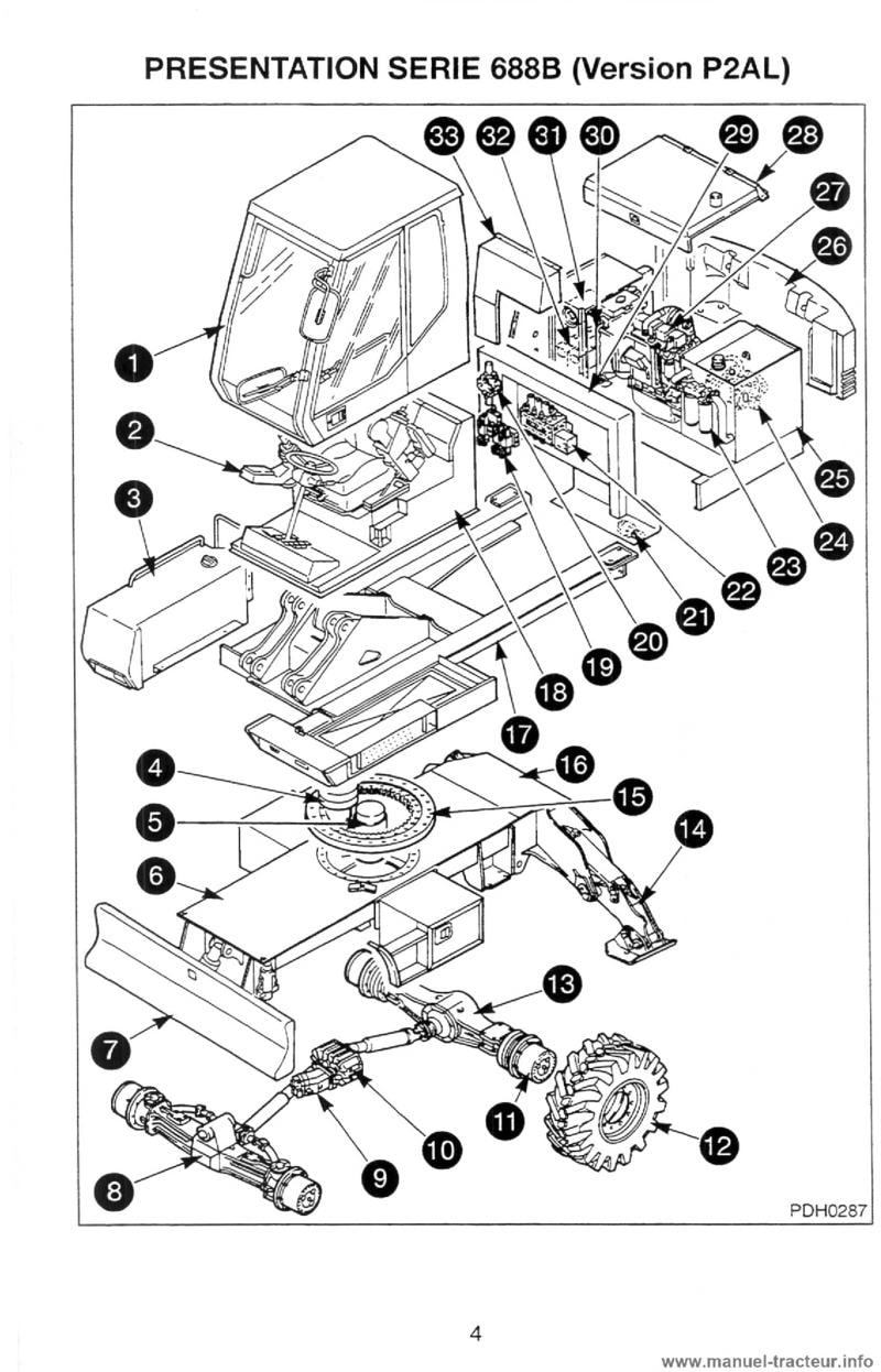 Troisième page du Manuel conducteur CASE 688B 888B