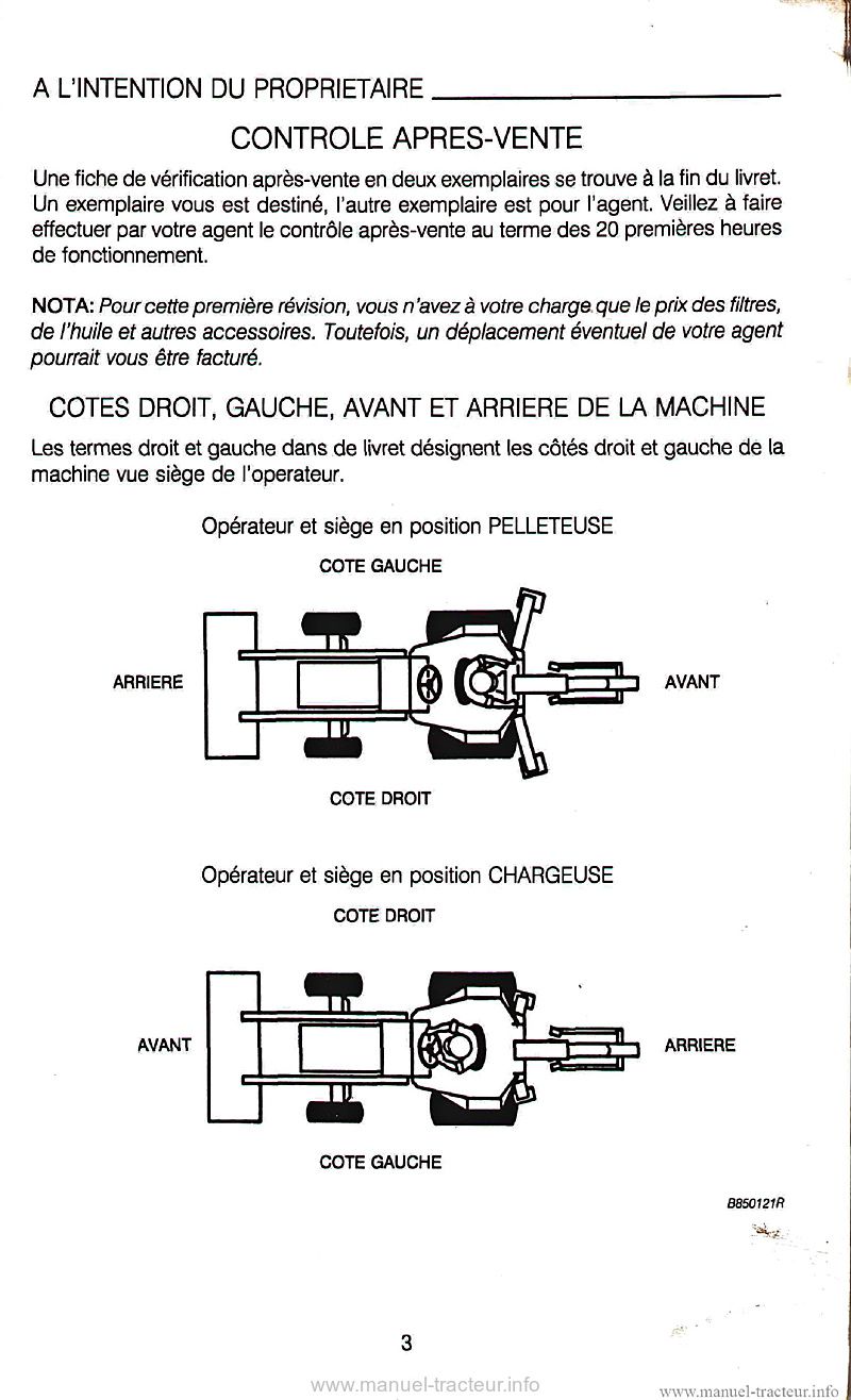 Page 2 du manuel d'atelier - Manuel conducteur Case 580K