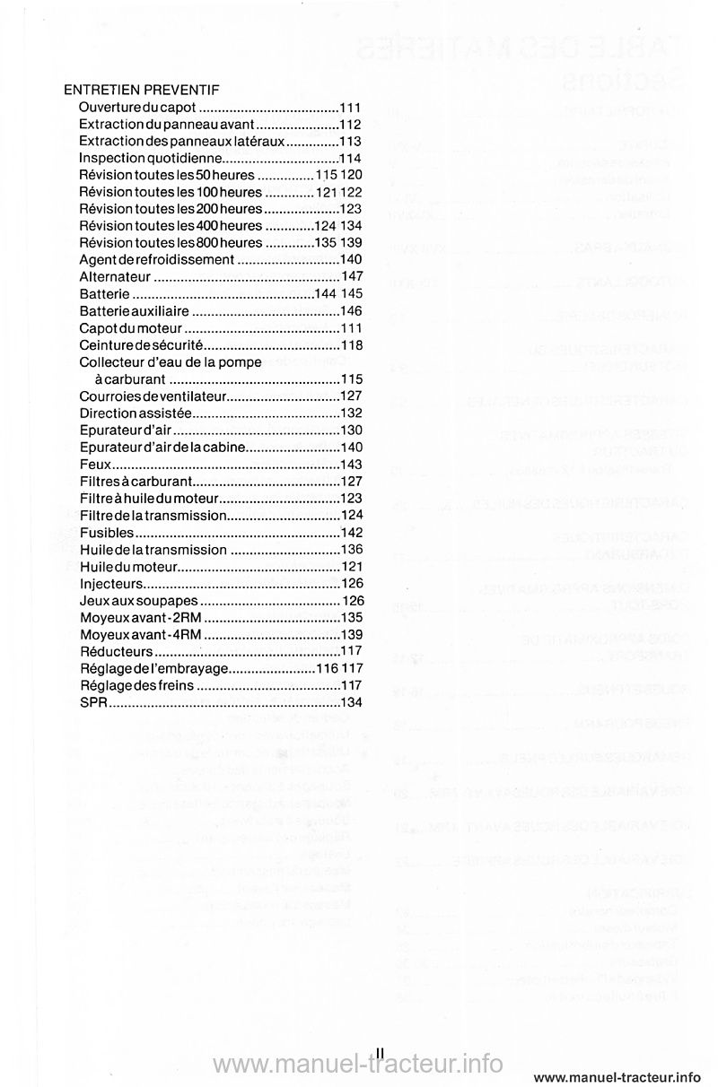 Extrait du guide de réparation - Manuel de l'opérateur CASE 1294