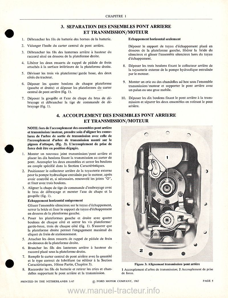 Dernière page de l'aperçu du Manuel d'atelier Ford 2000, 3000, 4000 et 5000