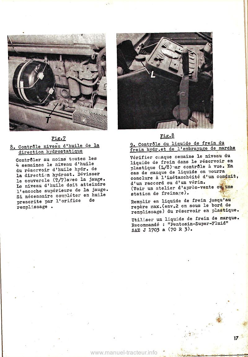 Extrait de la notice technique - Livret instructions tracteur Fendt Favorit 610SL 611SL 612SL 614SL 615SL