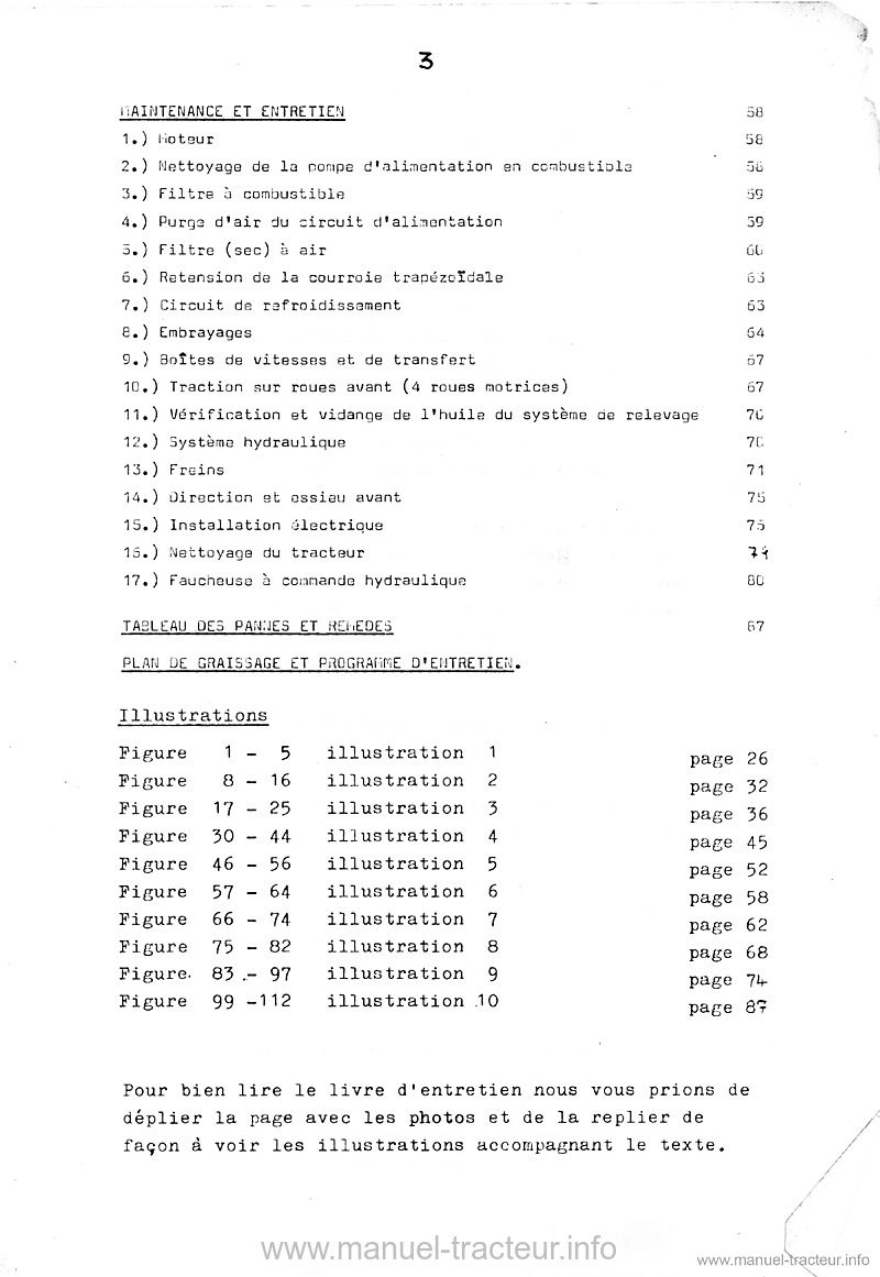 Extrait du guide de réparation - Livret d'instructions Fendt Farmer 105 106 108 S-LS