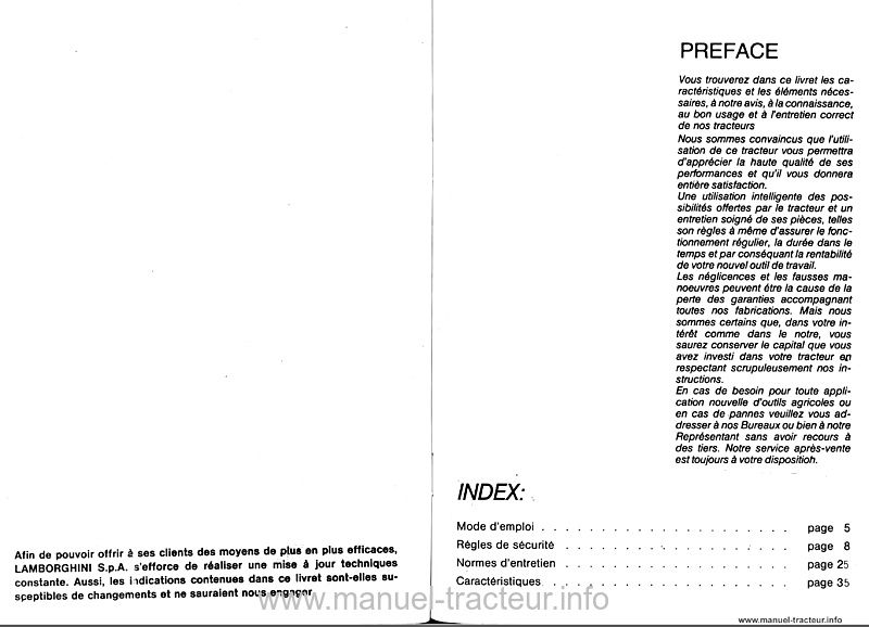 Page 2 du manuel d'atelier - Notice d'utilisation et d'entretien R 583 et 583 DT