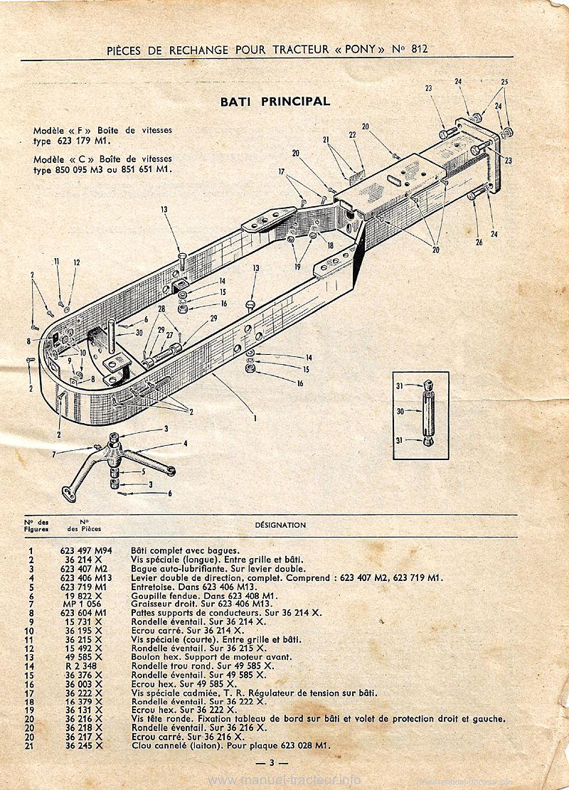 Troisième page du Catalogue pièces PONY 812 