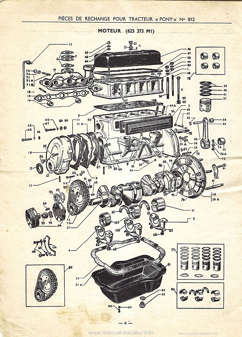 Sixième page du Catalogue pièces PONY 812 