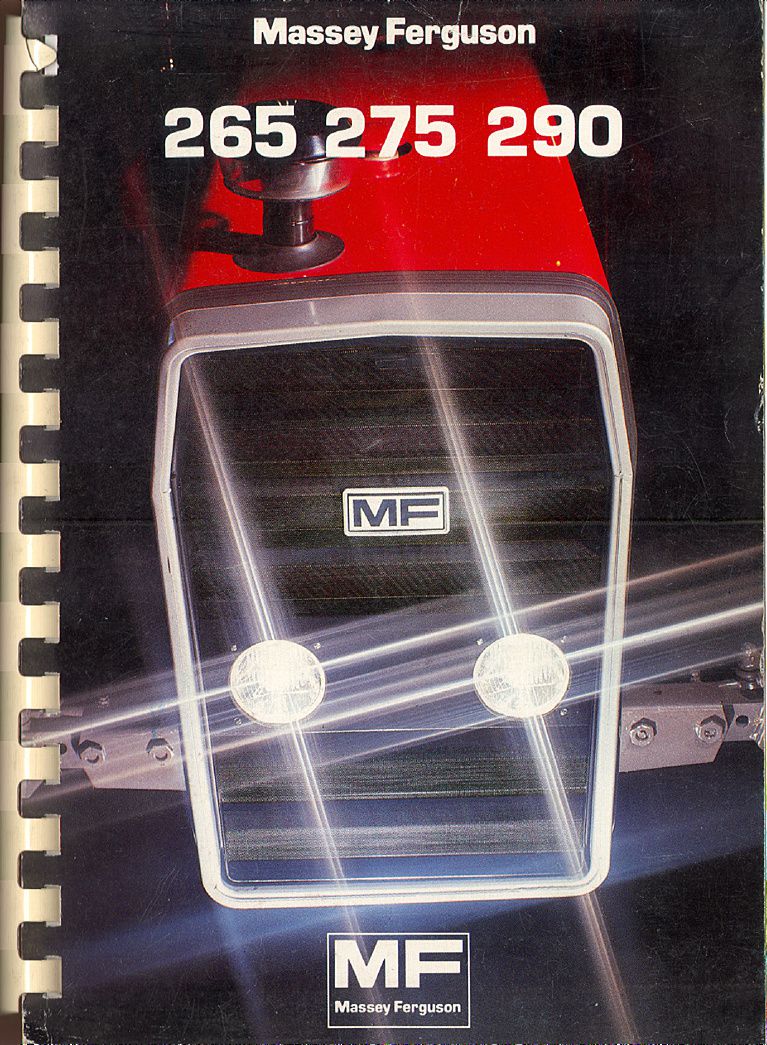 Première page de la revue technique - Livret d'utilisation et d'entretien pour les Massey Ferguson 265, 275 et 290