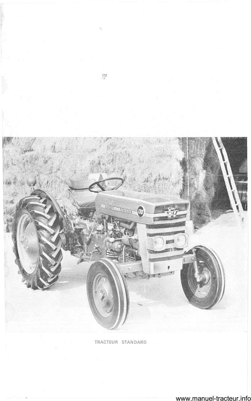 Dernière page de l'aperçu du Livret d'utilisation et d'entretien tracteur Massey Ferguson MF 130