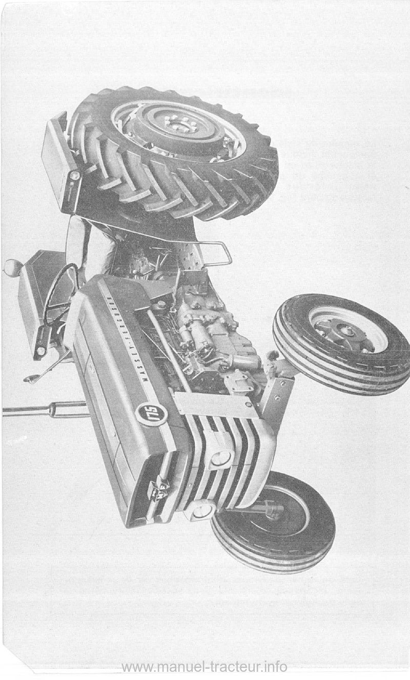 Extrait de la notice technique - Livret d'utilisation et d'entretien tracteur Massey Ferguson MF 175