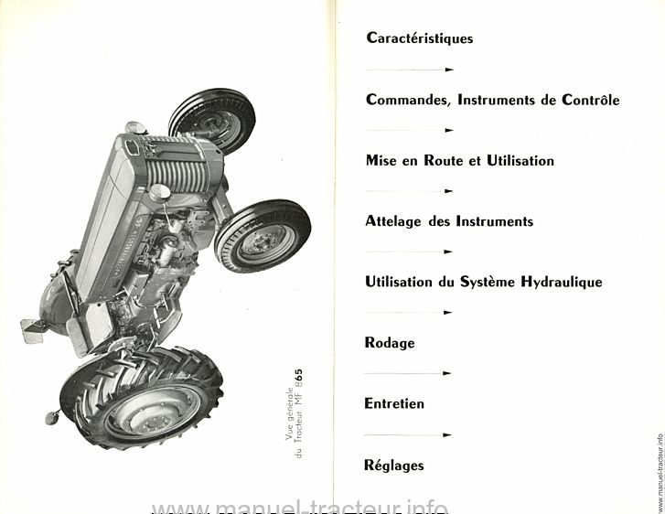 Page 2 du manuel d'atelier - Notice d'entretien tracteur Massey Ferguson F 865
