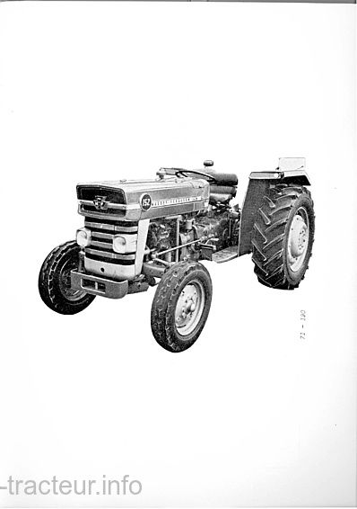 Extrait de la notice technique - Livret d'utilisation et d'entretien tracteur Massey Ferguson MF 152