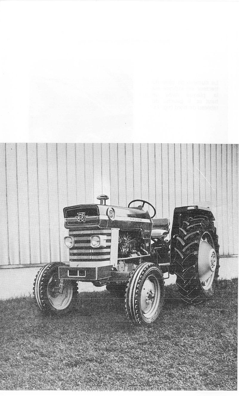 Dernière page de l'aperçu du Livret d'utilisation et d'entretien tracteur Massey Ferguson MF 175-S
