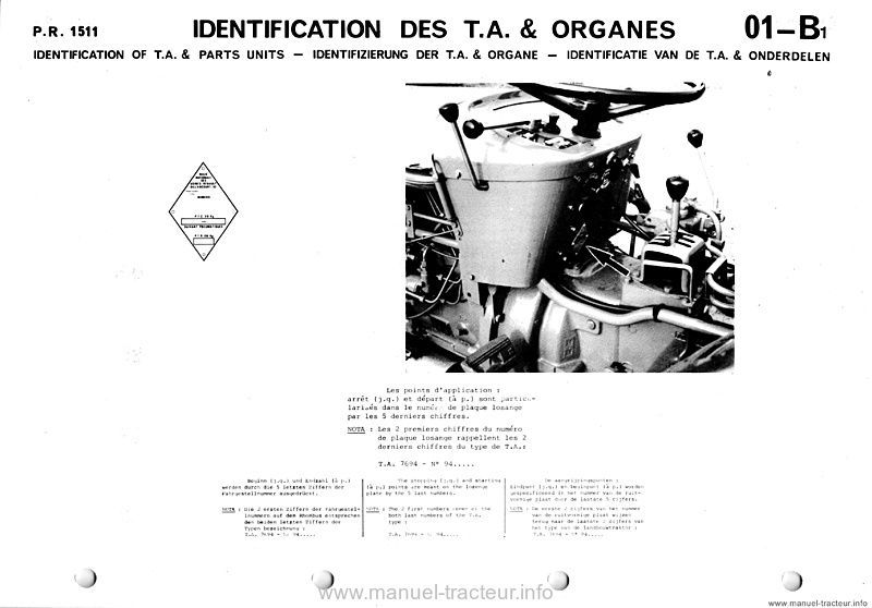 Page 2 du manuel d'atelier - Catalogue de pièces de rechange Renault PR1511