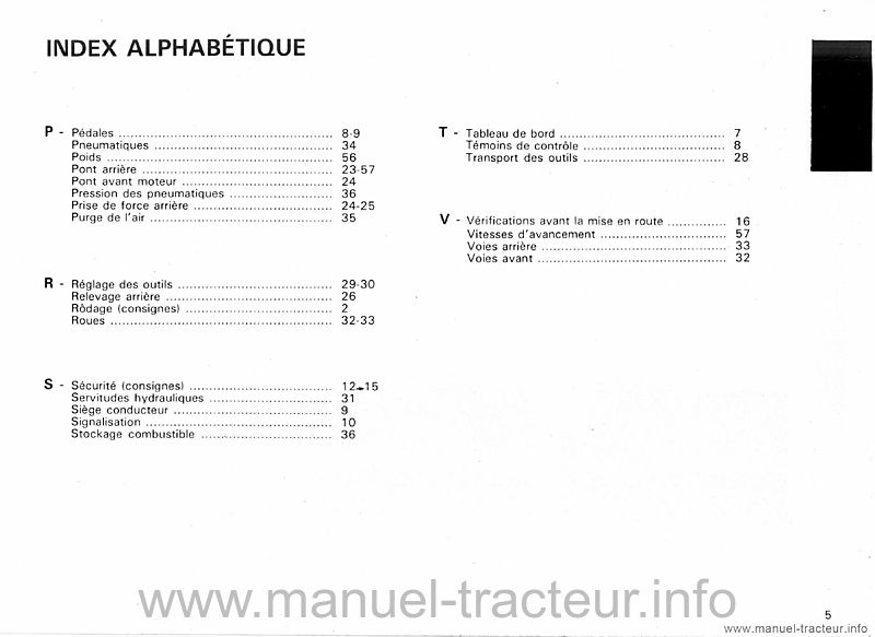 Dernière page de l'aperçu du Livret d'entretien tracteurs RENAULT 24-12 24-14 D